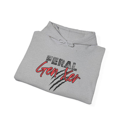 Feral Gen Xer w/Claws Heavy Blend™ Hooded Sweatshirt