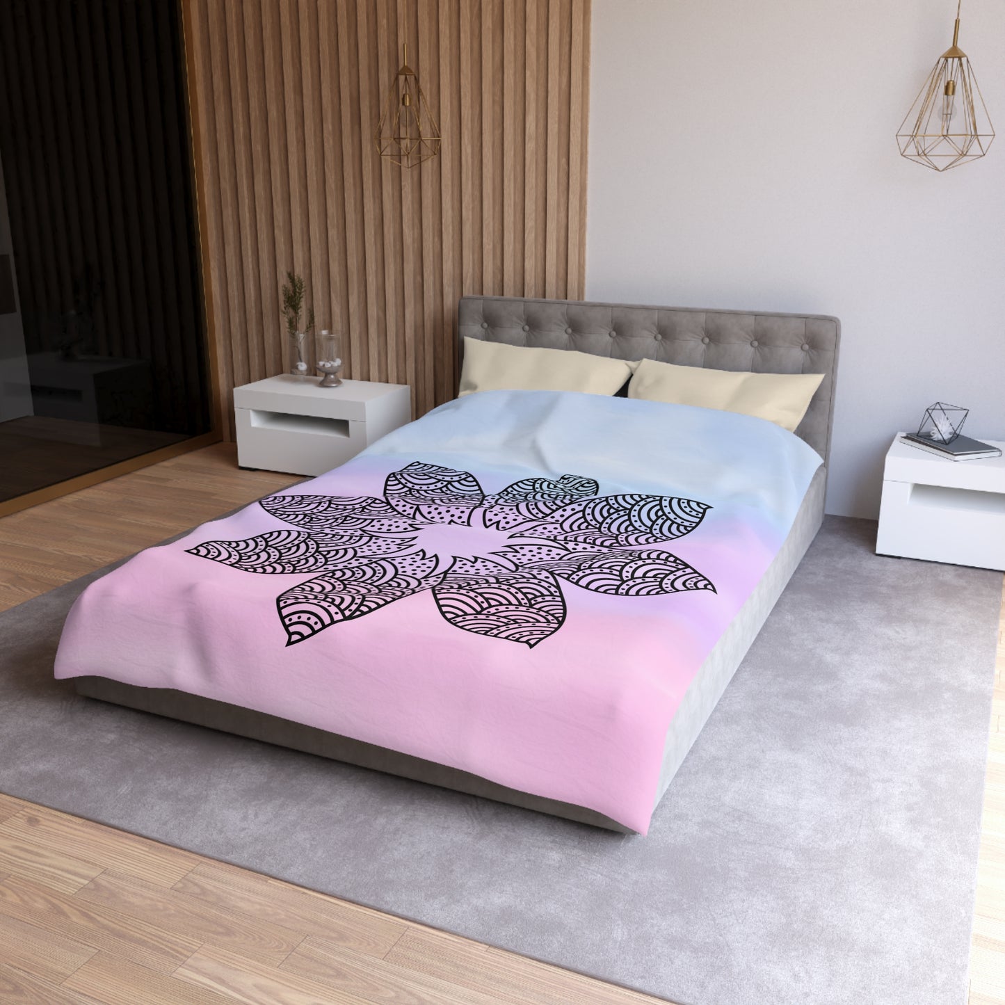 Serene Bloom Microfiber Duvet Cover