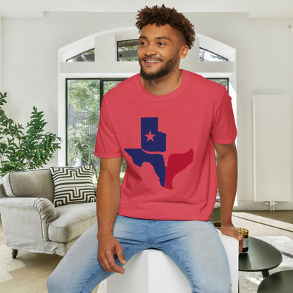 Texas Flag w/Longhorn Adult T-shirt