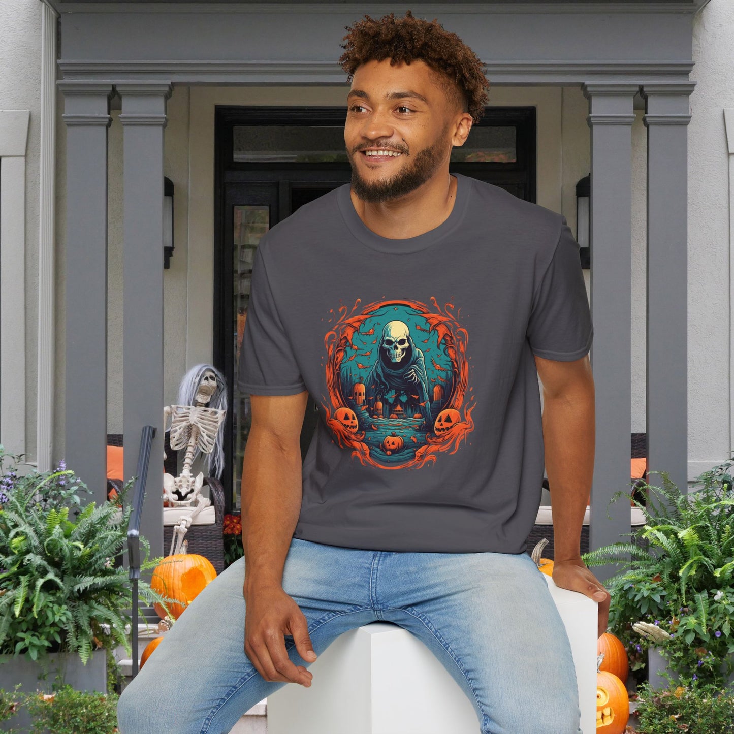Creepy Ghost 3 Adult T-shirt
