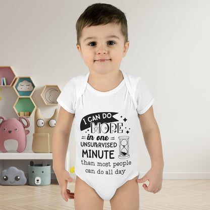 I Can Do More In One Unsupervixed Minute... Infant Baby Rib Bodysuit