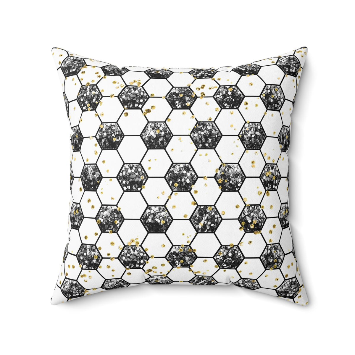Soccer Gold Rush Throw Pillow