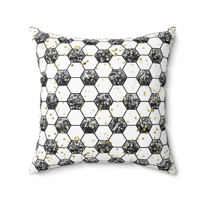 Soccer Gold Rush Throw Pillow