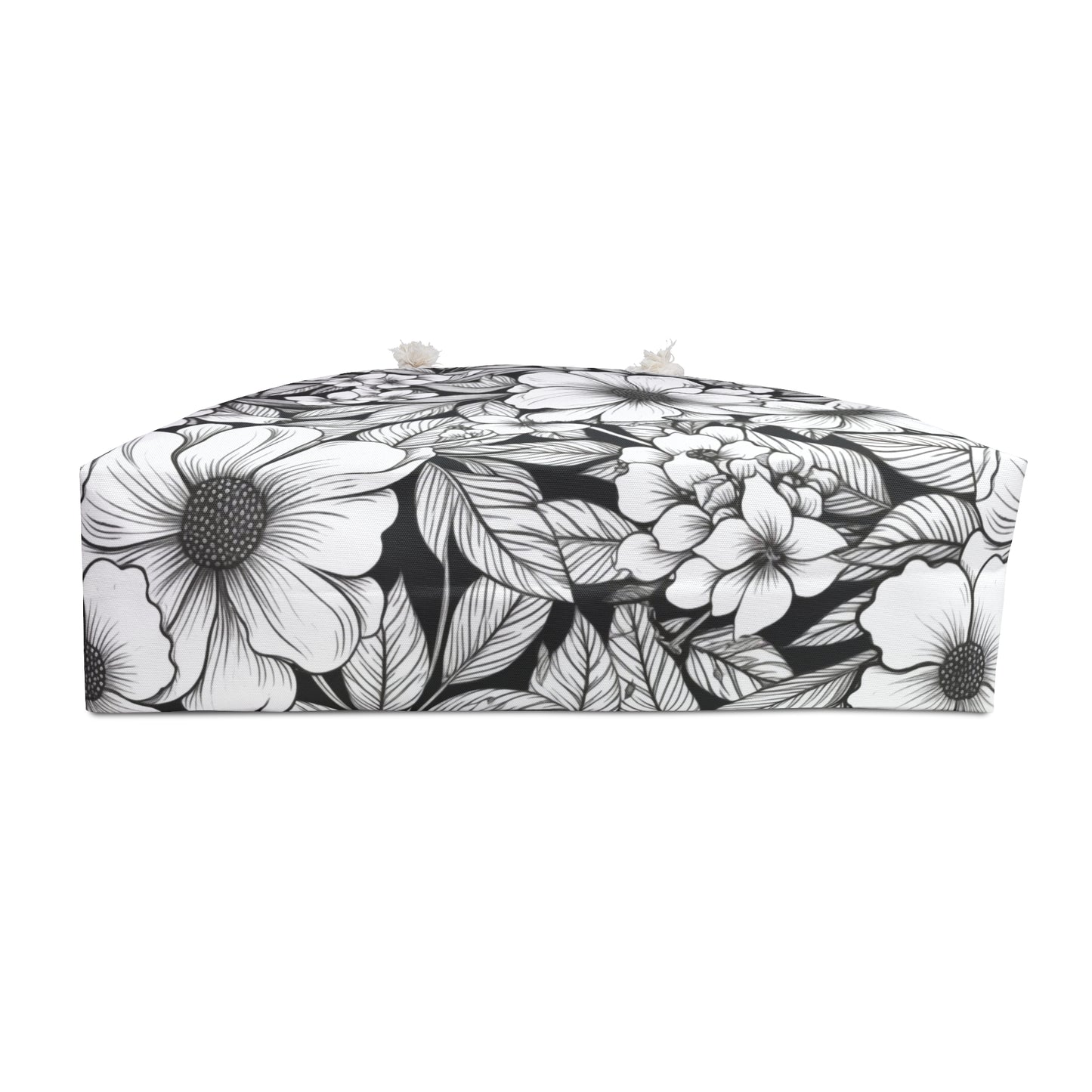 Black & White Forget-Me-Nots Weekender Bag