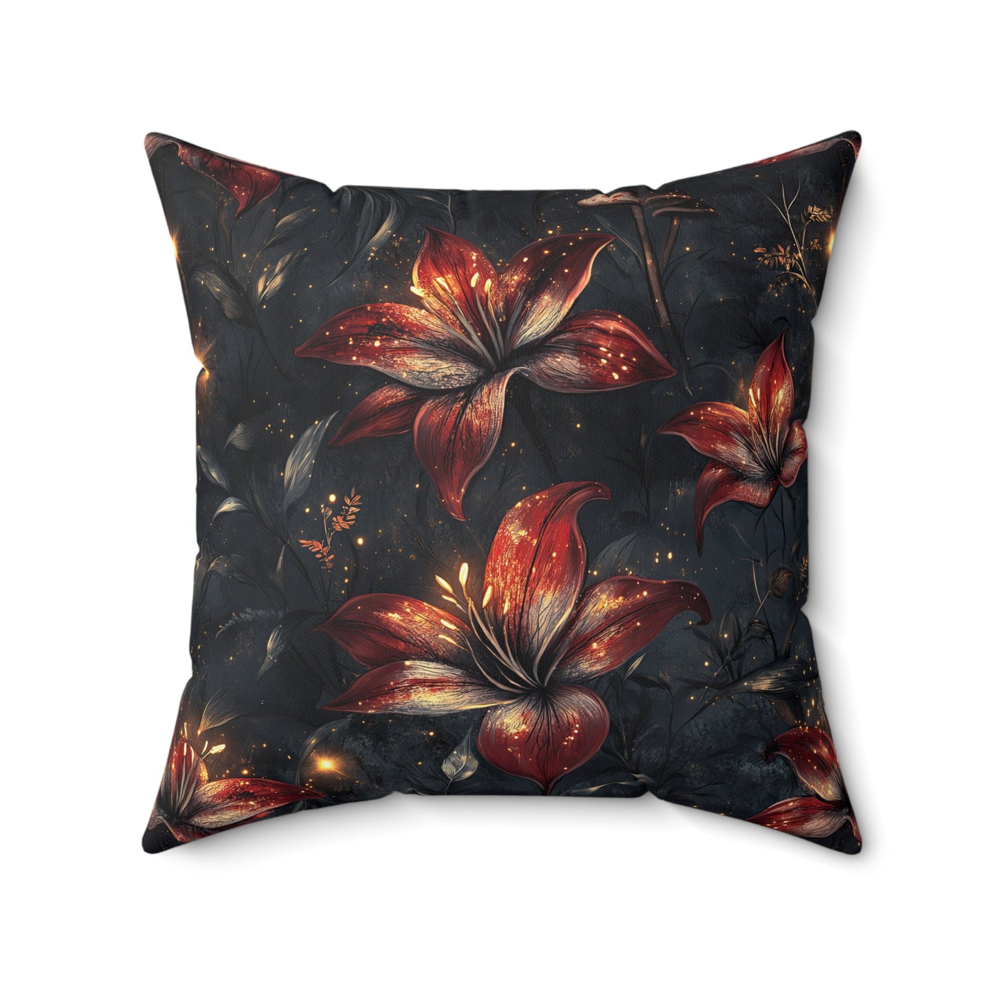 Fire Lilly Dreams Throw Pillow