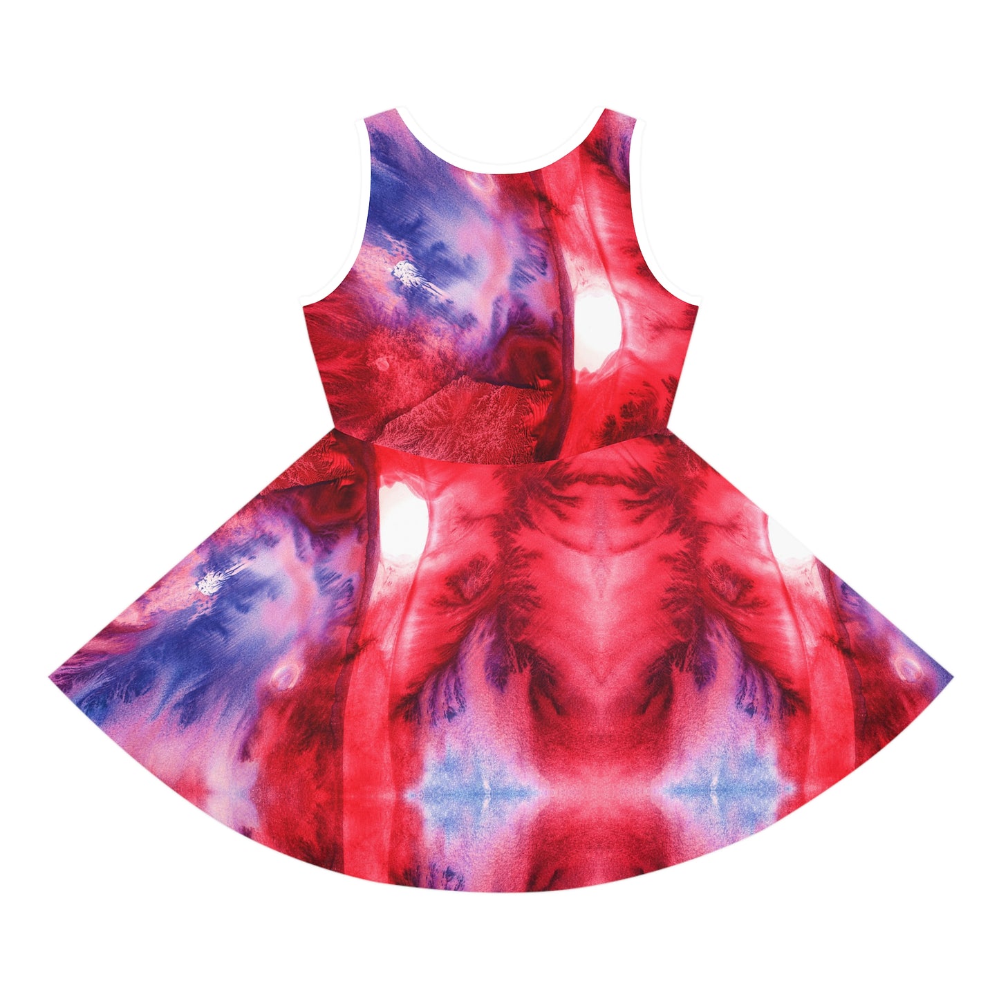 Red, White & Blue Tie Dye Sleeveless Sundress