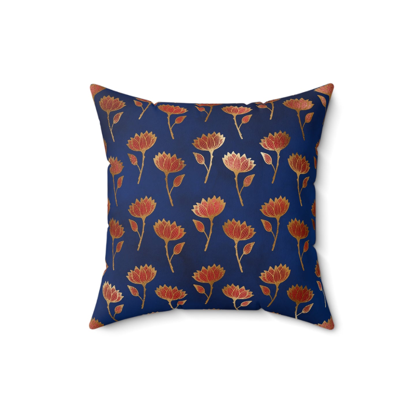 Crimson Luxe Petals Throw Pillow