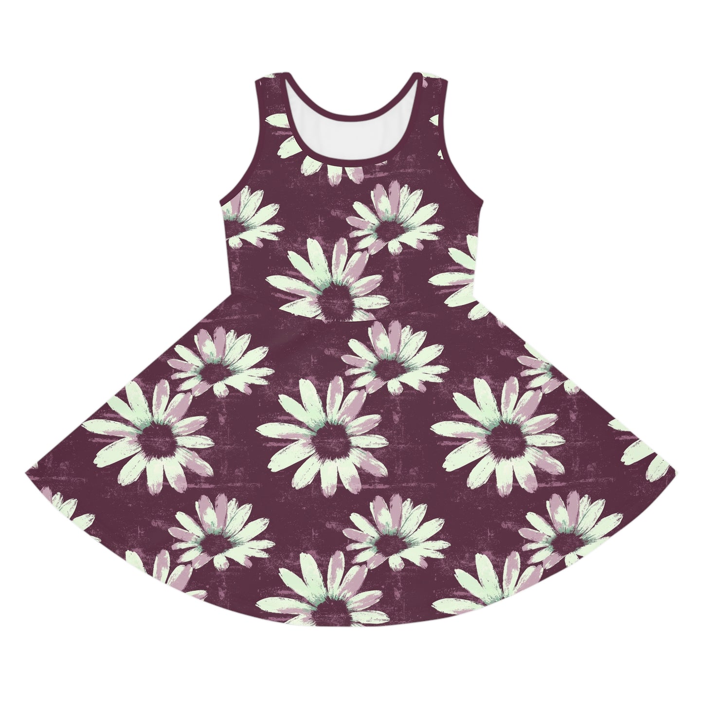 Purple Tide Petals Girls' Sleeveless Sundress