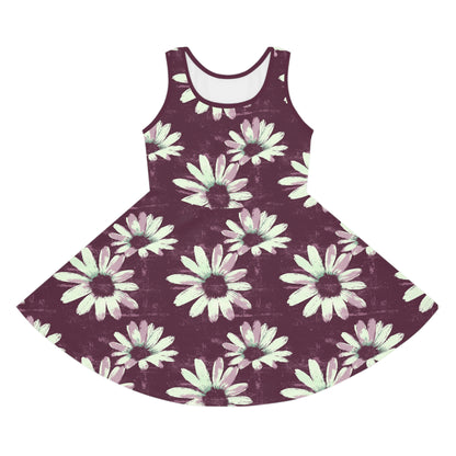 Purple Tide Petals Girls' Sleeveless Sundress