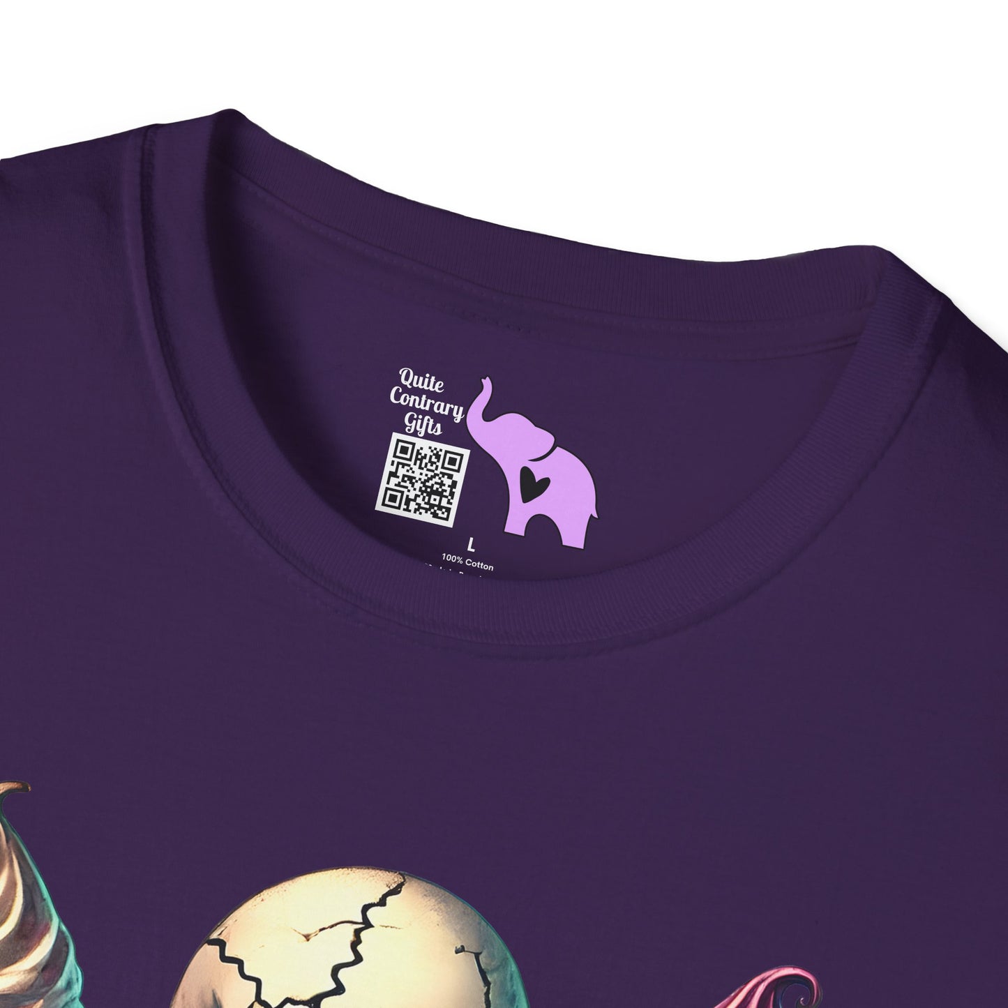 Ice Cream Cone Skull Adult T-shirt