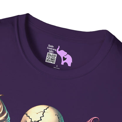 Ice Cream Cone Skull Adult T-shirt