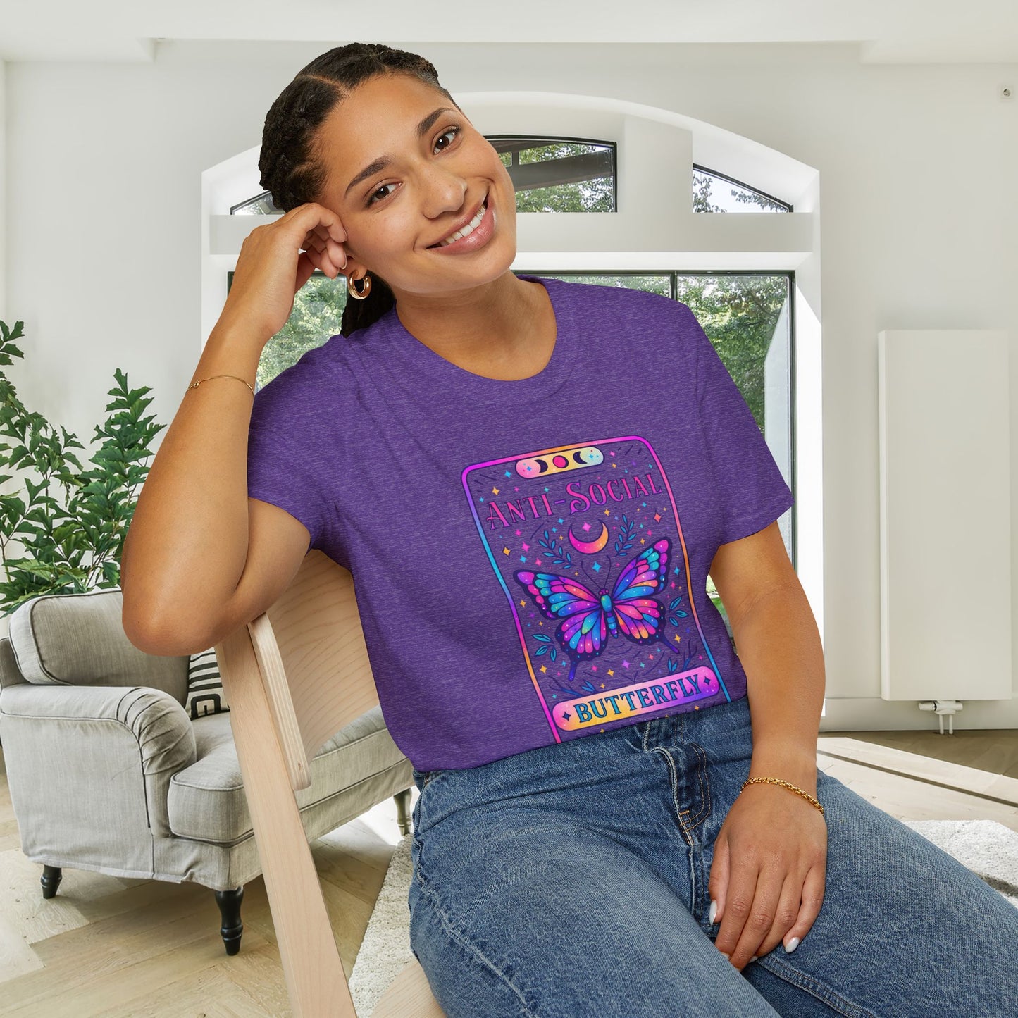 Antisocial Butterfly Adult T-shirt