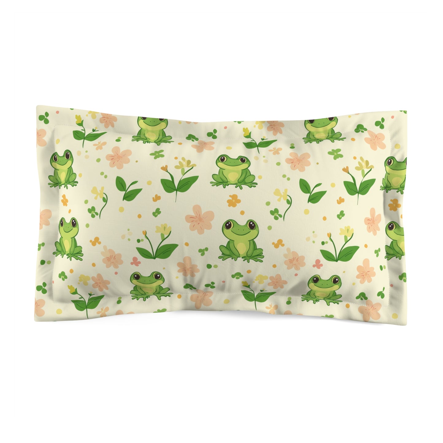 Froggy Meadow Microfiber Pillow Sham