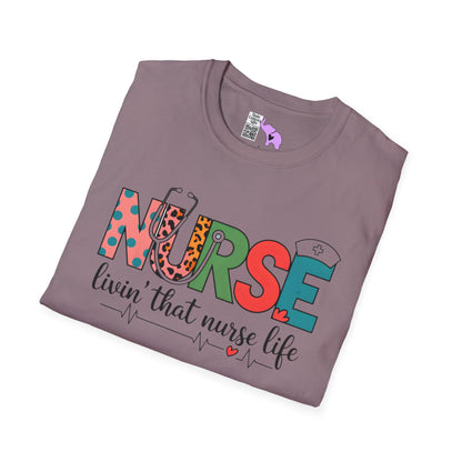 Nurse Livin' That Nurse Life Adult T-shirt