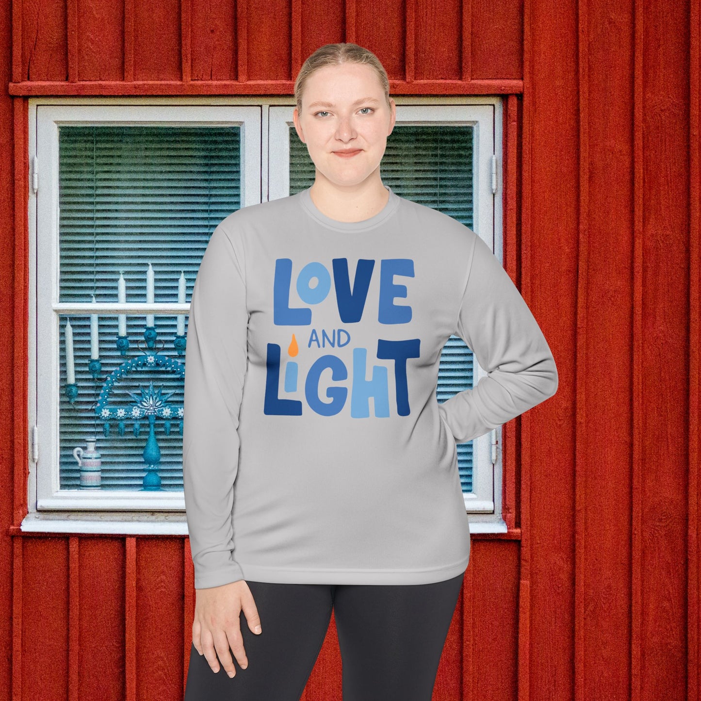 Hanukkah Love & Light 2 Adult Long Sleeve Tee