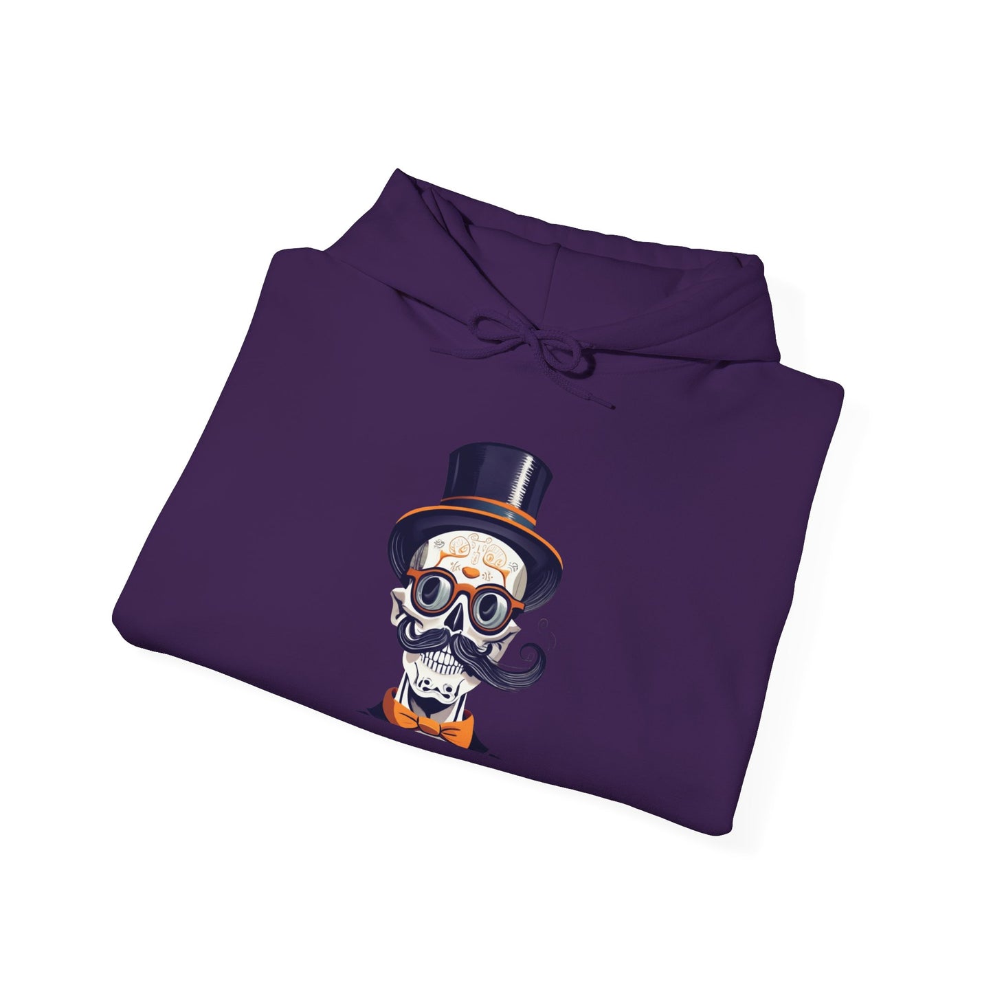 Top Hat & Mustache Skull Heavy Blend™ Hooded Sweatshirt