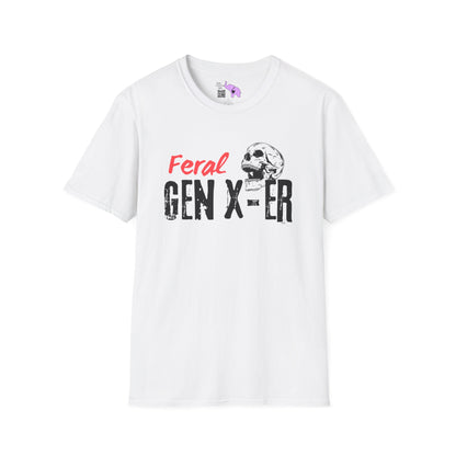 Feral GenXer w/Skull Adult T-shirt