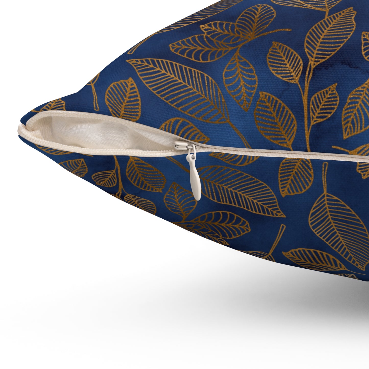 Navy & Gold Botanica Throw Pillow