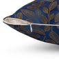 Navy & Gold Botanica Throw Pillow