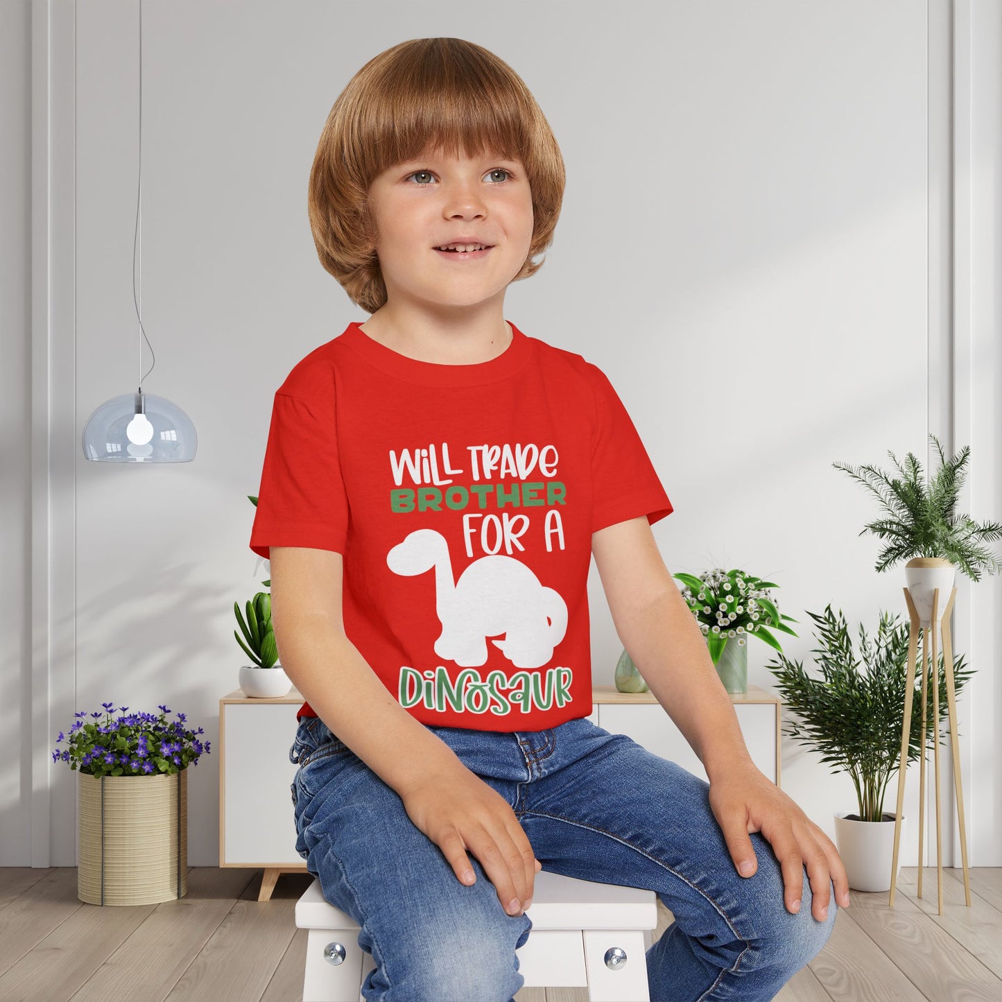 Will Trade Brother For A Dinosaur Heavy Cotton™ Toddler T-shirt