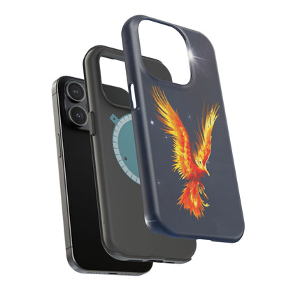 Phoenix Over Nebula MagSafe® Compatible Tough Case for iPhone