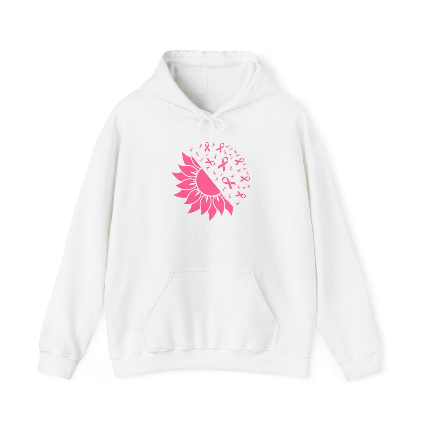 Sunflower & Butterflies Breast Cancer Awareness Adult Heavy Blend™ Hoodie