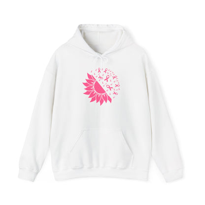 Sunflower & Butterflies Breast Cancer Awareness Adult Heavy Blend™ Hoodie