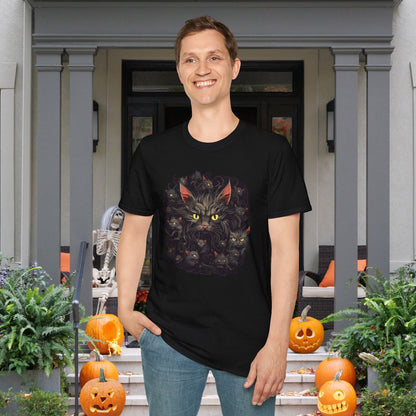 Creepy Black Cats 1 Adult T-shirt