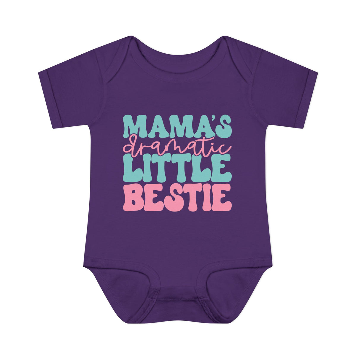 Mama's Dramatic Little Bestie Baby Rib Bodysuit