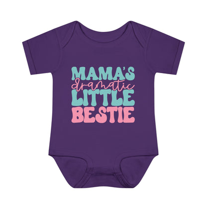 Mama's Dramatic Little Bestie Baby Rib Bodysuit
