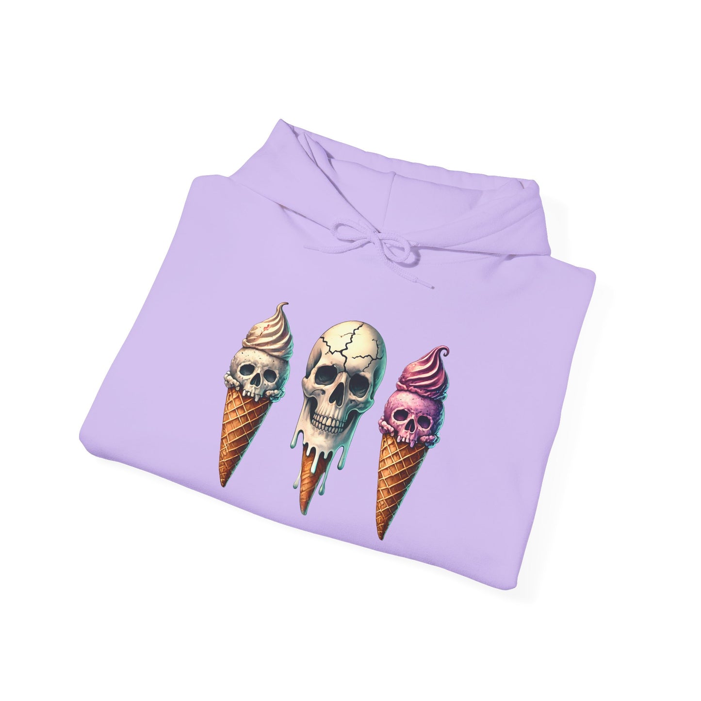 Ice Cream Cone Skull Heavy Blend™ Hooded Sweatshirt