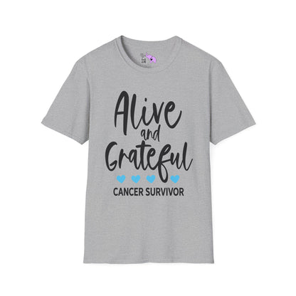 Alive & Grateful Cancer Survivor Adult T-shirt