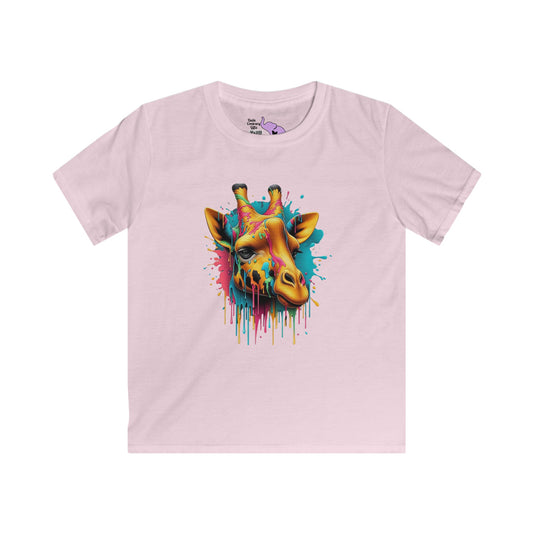 Colorful Giraffe Youth Softstyle Tee