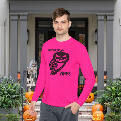 Pumpkin Halloween Vibes Adult Long Sleeve Tee