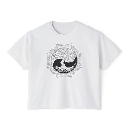 Tree of Life Yin Yang 6 Women's Boxy Tee