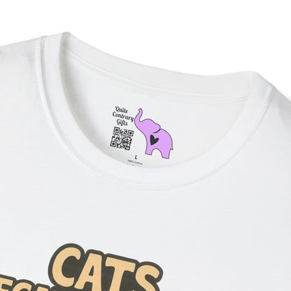 Cats, Because People Are Creepy (Halloween) Adult T-shirt