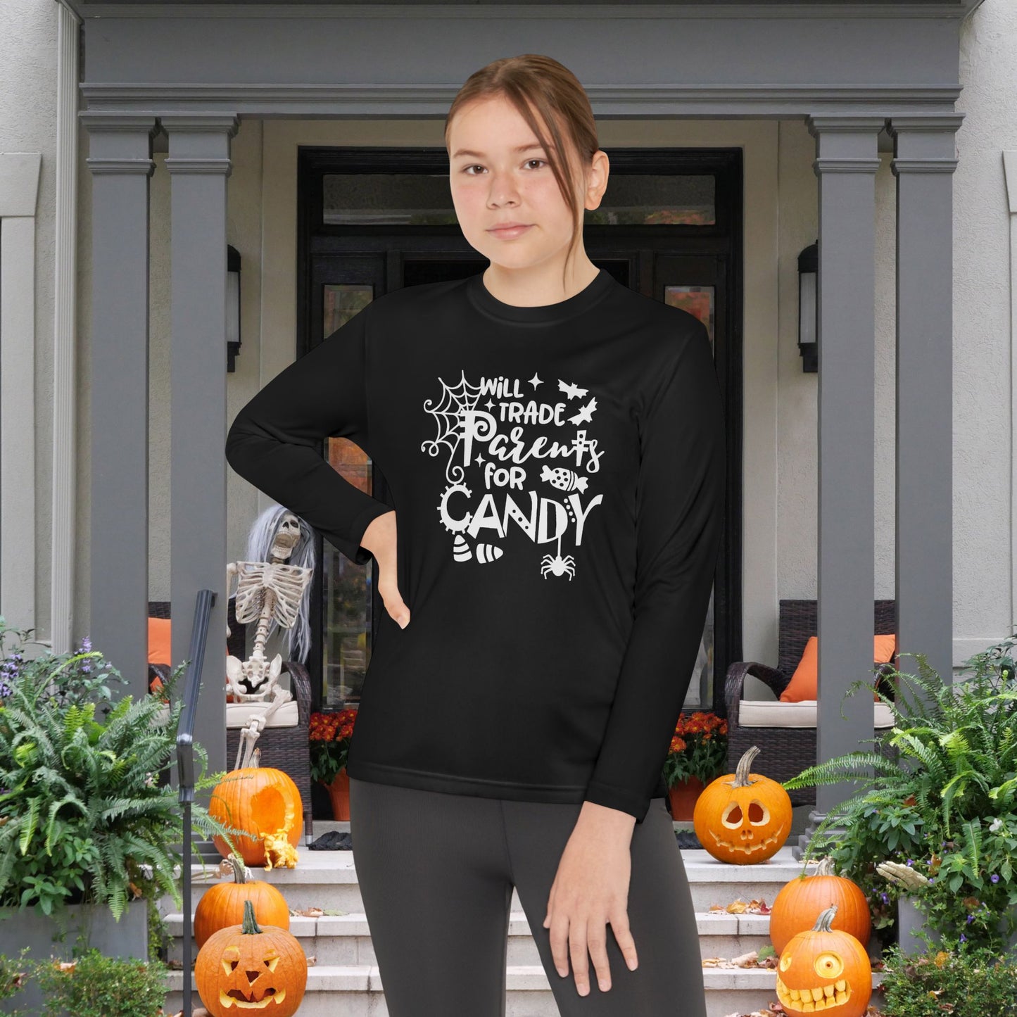 Will Trade Parents For Candy Youth Long Sleeve Tee
