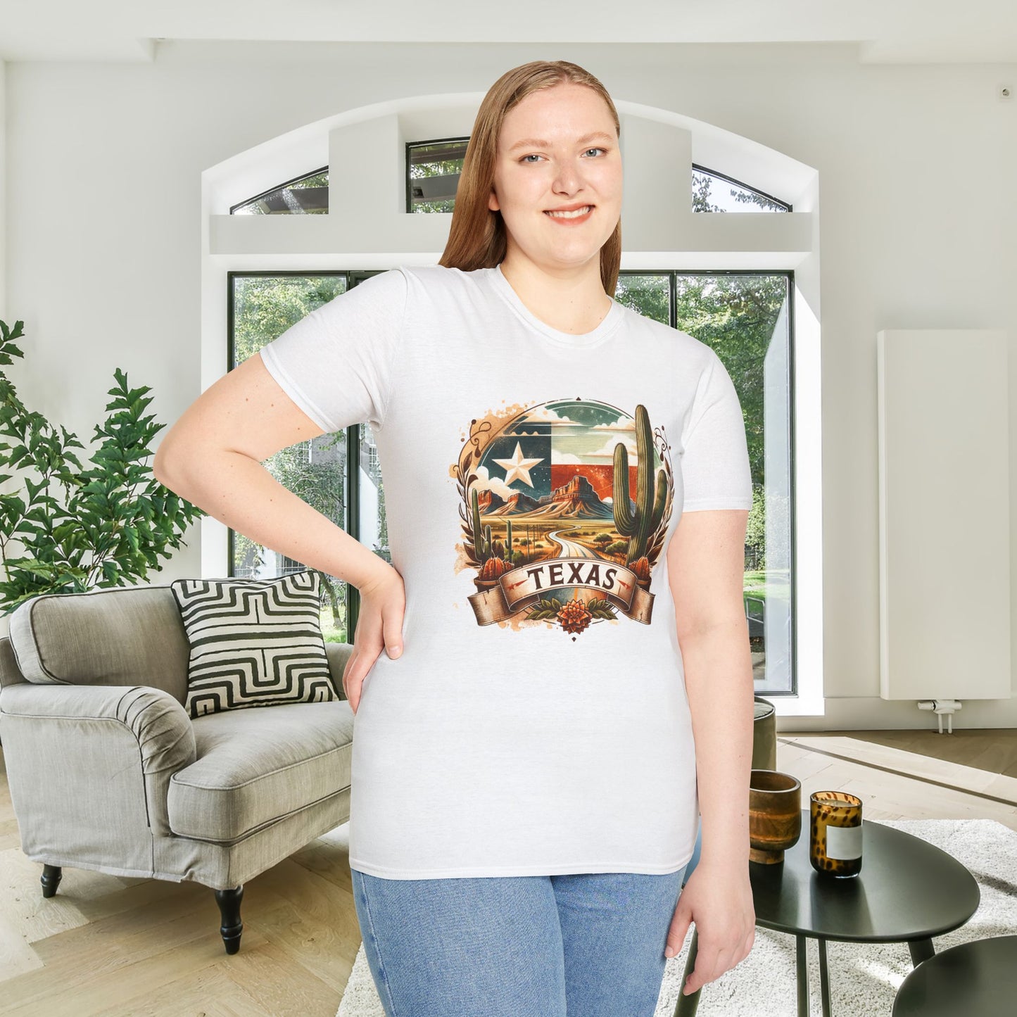 Texas Desert Roads 3 Adult Unisex Tshirt