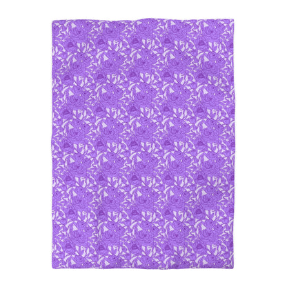 Lavender Peony Symphony Microfiber Duvet Cover