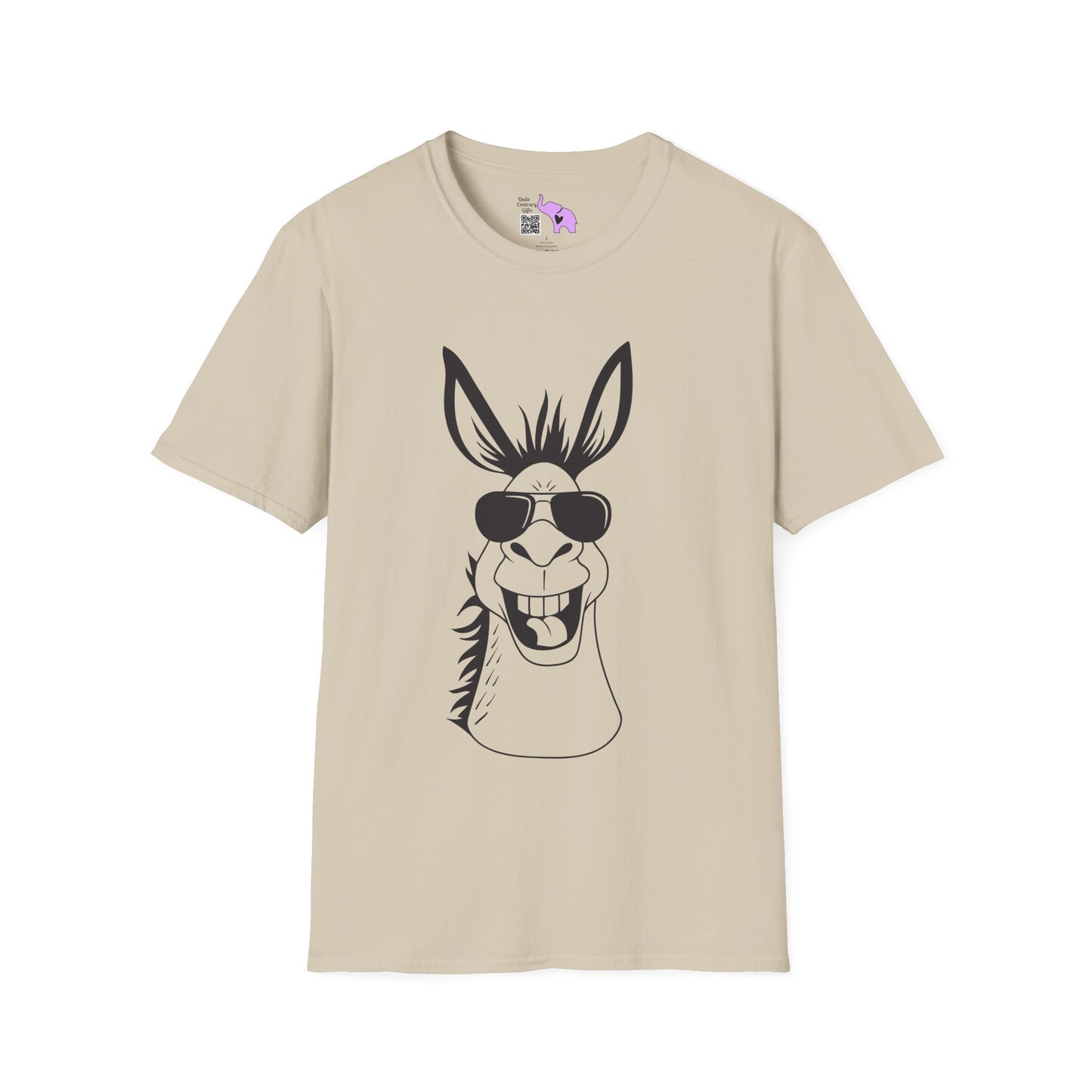 Funny Donkey w/Sunglasses Adult T-shirt