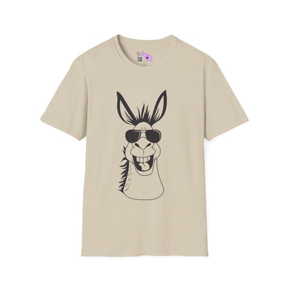 Funny Donkey w/Sunglasses Adult T-shirt