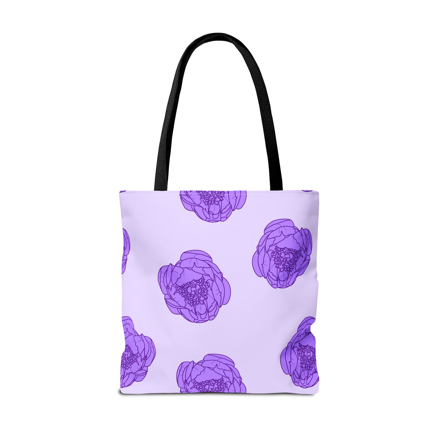 Lilac Mist Peonies Canvas Tote Bag