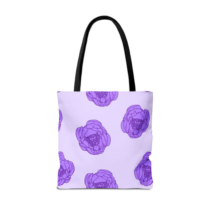 Lilac Mist Peonies Canvas Tote Bag