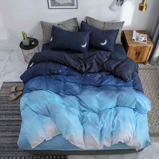 Plush Microfiber Duvet Night Sky Bedding Set