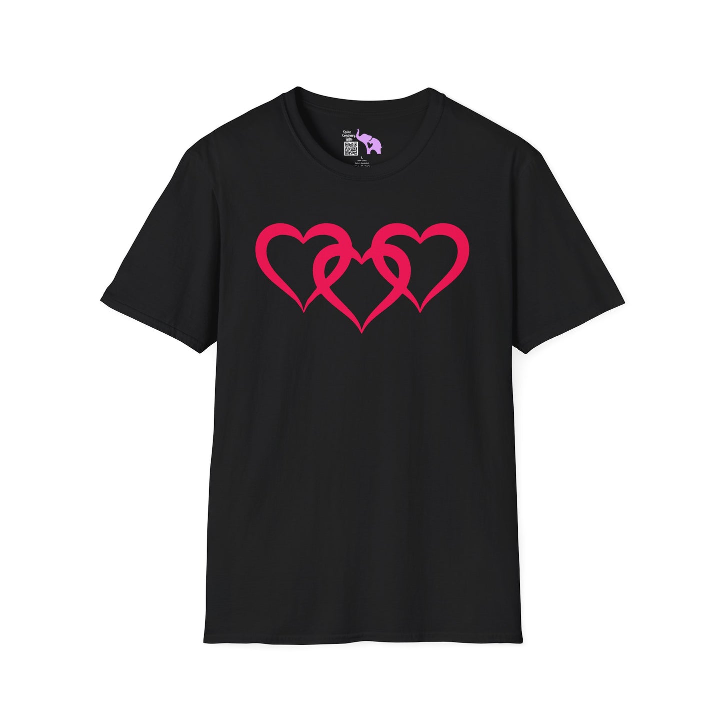 Triple Heart Adult T-shirt
