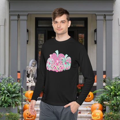 Floral Pumpkins Adult Long Sleeve Tee