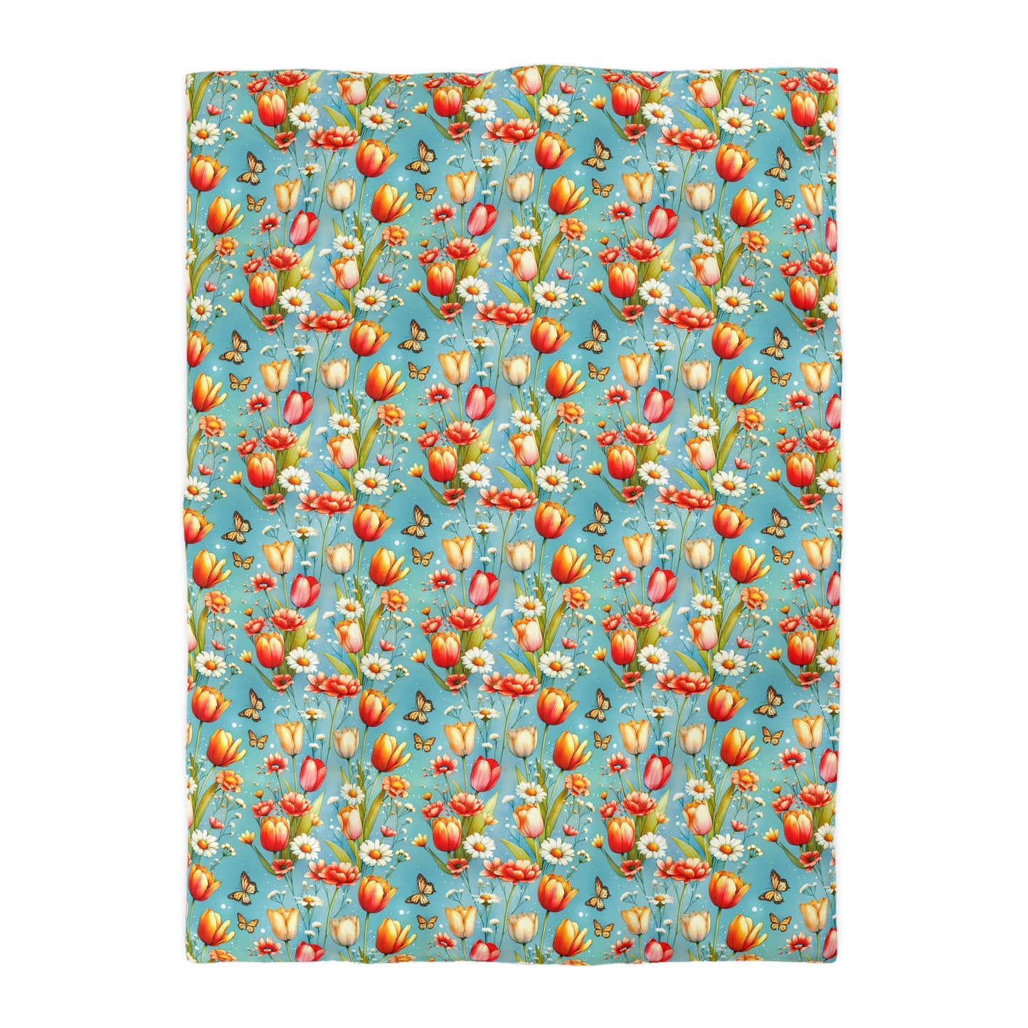 Butterfly Bloom Microfiber Duvet Cover