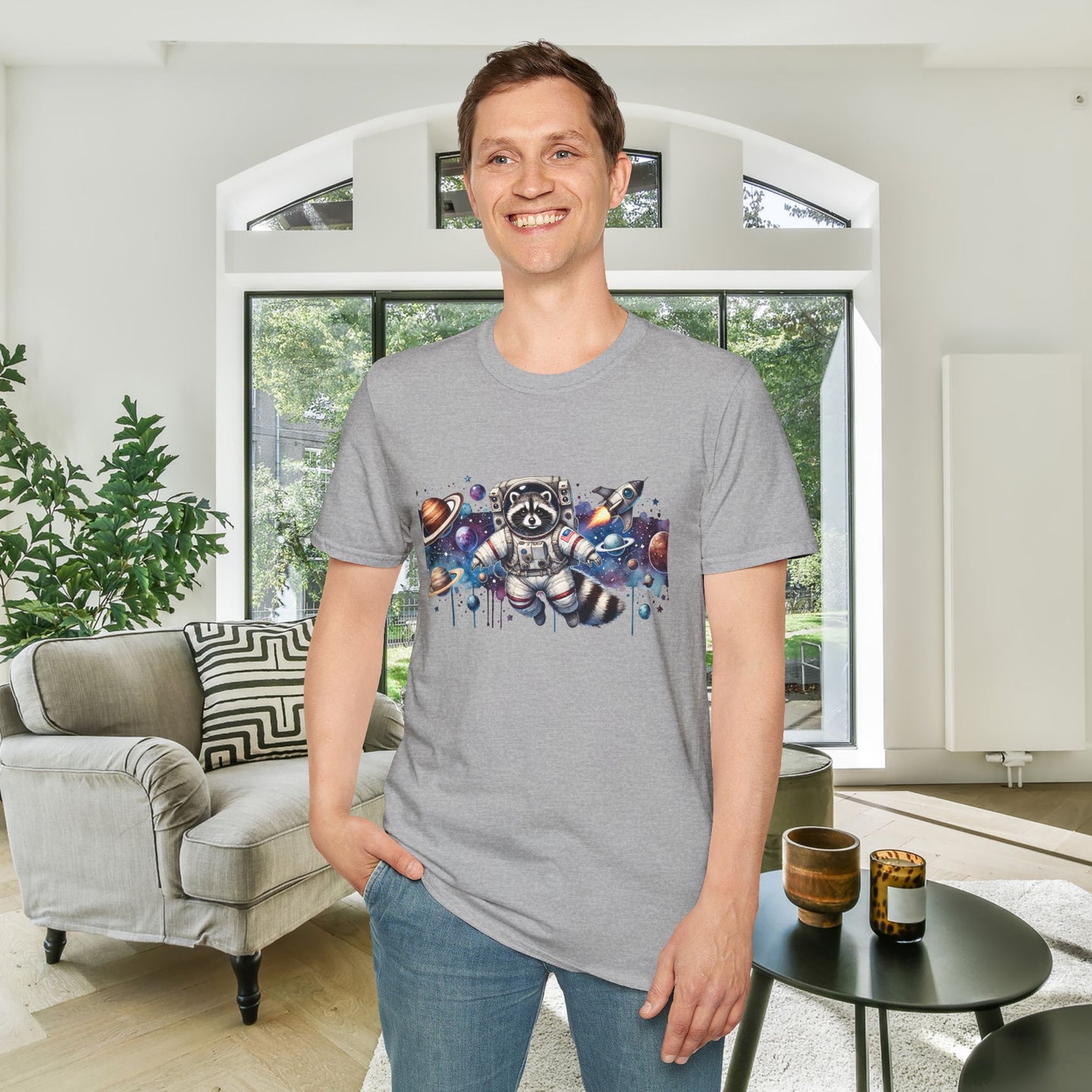 Astronaut Panda Adult T-shirt