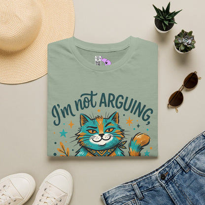 ""I'm Not Arguing I'm Just Explaining Why I'm Right (Cat) Adult T-shirt