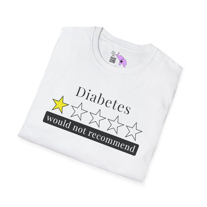 Diabetes 1 Star Would Not Recommend Adult T-shirt